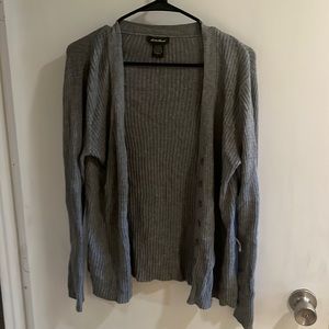 Eddie Bauer grey button up cardigan